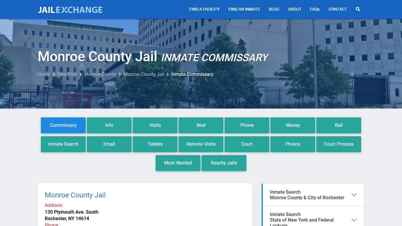 Inmate Commissary, Care Packs - Monroe County Jail, NY