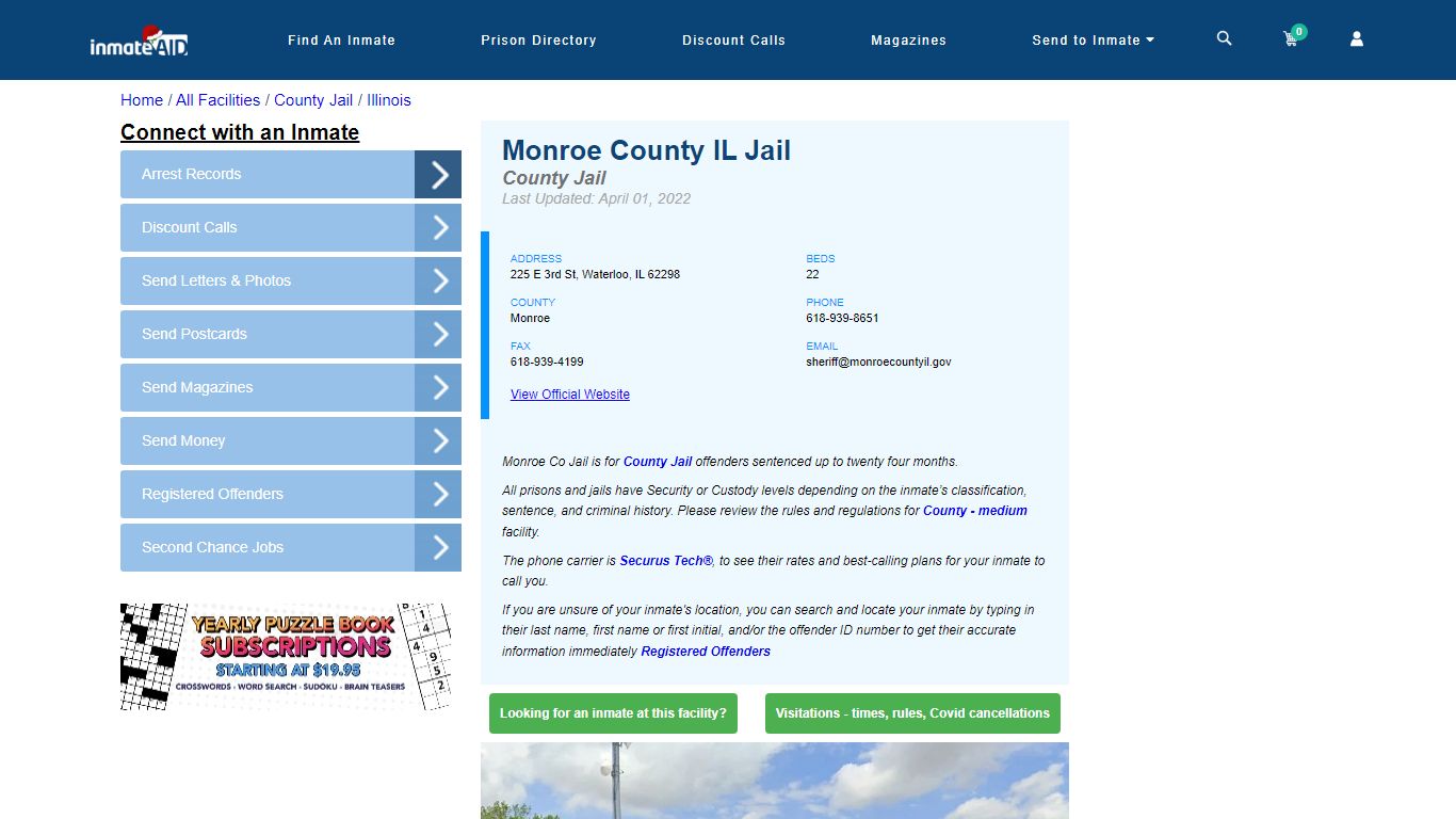 Monroe County IL Jail - Inmate Locator - Waterloo, IL